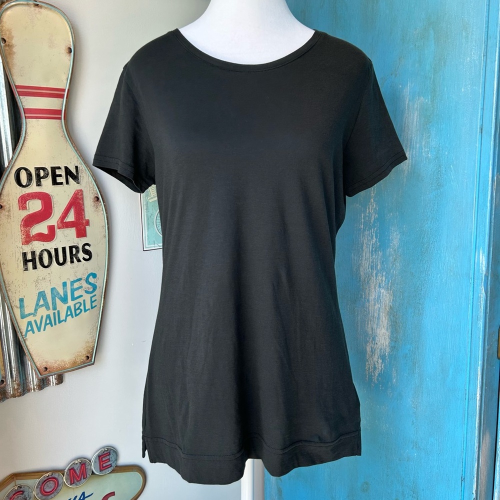 Adam Lippes Pima Cotton Short Sleeve Crew Neck Tee